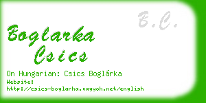 boglarka csics business card
