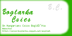 boglarka csics business card